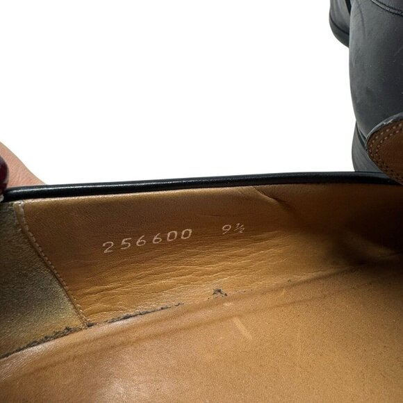 GUCCI Broadwick black mens loafers Interlocking GG Logo shoes size 9.5 - Picture 13 of 16